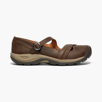 KEEN Presidio II Cross Strap - Hnede Oxford Topanky Damske, K0541SK